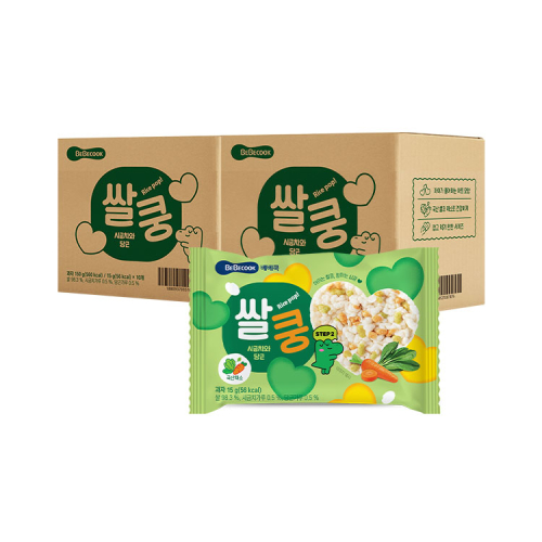 베베쿡() 쌀쿵 시금치와 당근 2박스(20봉) 상품 이미지