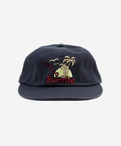 ★Hello Sunrise★ Palm Tree Logo 6Panel Cap_Charcoal 헬로선라이즈 아치로고 5패널 캡 브라운 | Hello Sunrise | KREAM