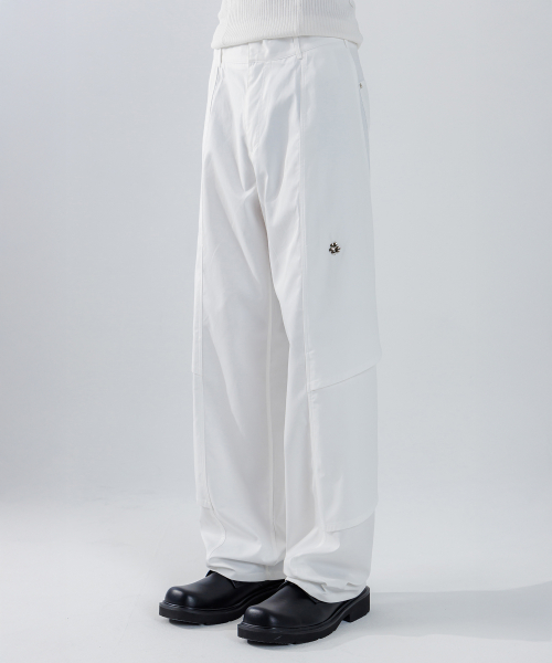 multi layered pants (white)