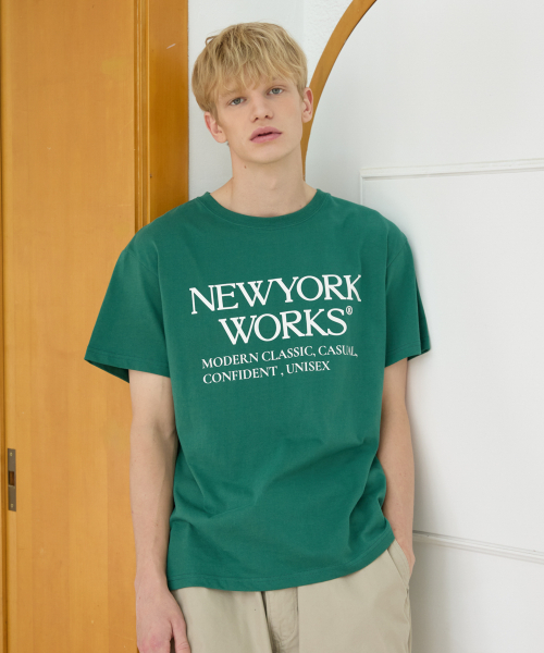 UNISEX NEWYORKWORKS OVER-FIT T-SHIRTS_GREEN