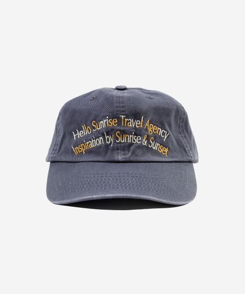 ★Hello Sunrise★ Dot Arch Logo Ball Cap_Dark Gray 헬로 선라이즈(HELLO SUNRISE) Dot Arch Logo Ball Cap_Dark
