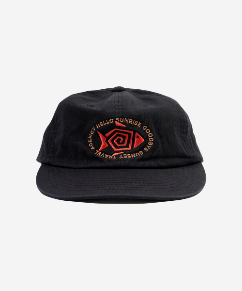 【Hello Sunrise】Fish Oval Logo Relaxed Fit 6Panel Cap 헬로 선라이즈(HELLO SUNRISE) Fish Oval Logo Relaxed Fit 6P