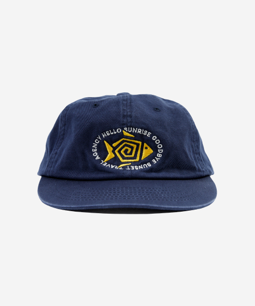 Hello Sunrise★Fish Oval Logo Relaxed Fit 6P Cap_Navy 헬로 선라이즈(HELLO SUNRISE) Fish Oval Logo Relaxed Fit 6P
