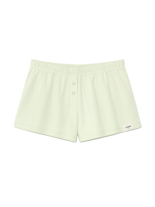 BUTTON FLY MINI SHORTS (PISTACHIO)