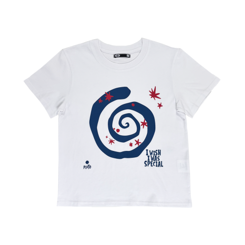 Spiral T-Shirt White Small Fit
