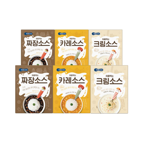 베베쿡() 처음먹는 덮밥소스 6개(짜장+카레+크림) 상품 이미지