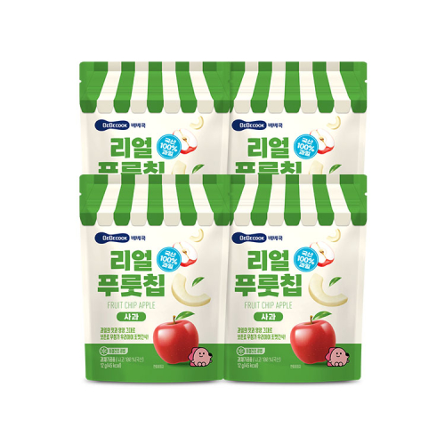 베베쿡() 리얼푸룻칩 사과 4봉 상품 이미지