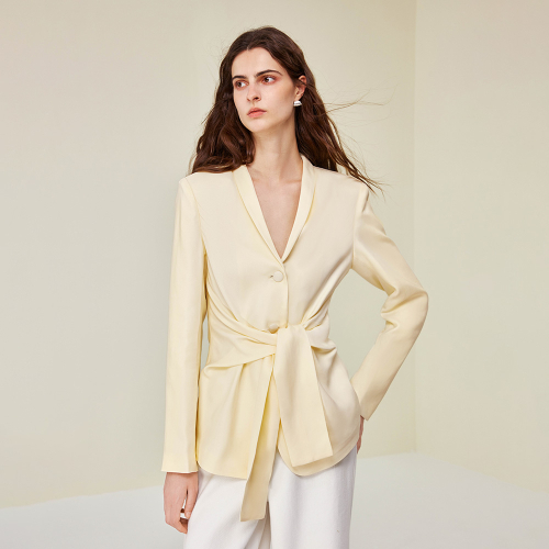 YY_Wind tencel tie waist куртка