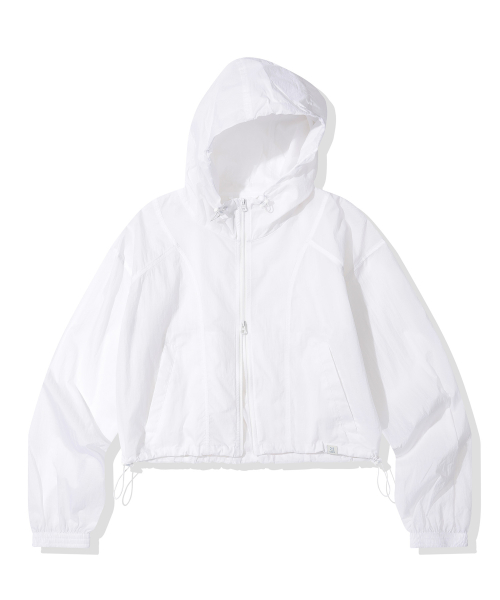 Женская прозрачная ветровка с капюшоном, White