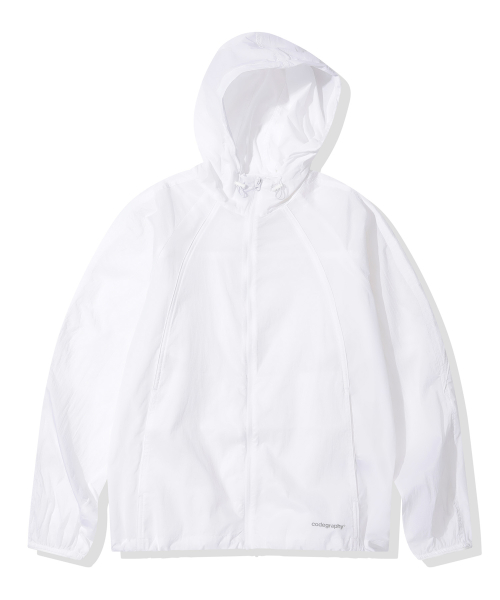 Лёгкая нейлоновая ветровка с капюшоном, White