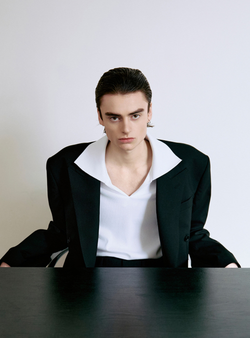 V-NECK поло белый