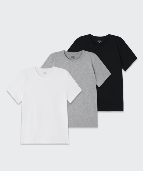 MUSINSA STANDARD MUSINSA STANDARD ベーシック クルーネック Tシャツ 3パック