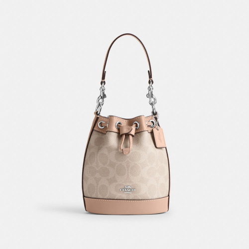 Mini Bucket Bag In Signature Canvas CW299 SVPWH