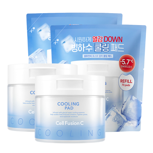 쿨링패드 70매 2개 + 쿨링리필파우치 70매 2개