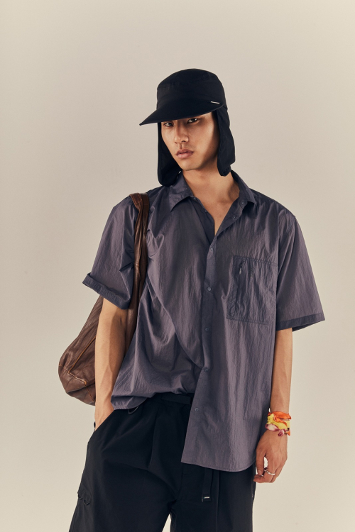 Легкая рубашка gaia short sleeve shirt charcoal