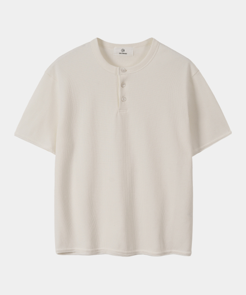 Dima хлопок Henley Short-Sleeve T-Shirt слоновая кость