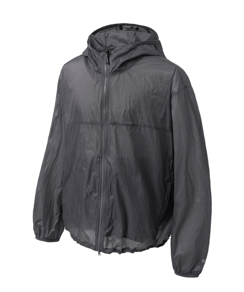 버터플라이 스포츠웨어() 스트링 후드 바람막이 차콜 상품 이미지