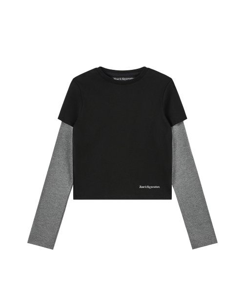레스트앤레크레이션(REST&RECREATION) LAYERED SLEEVE TOP - BLACK - 사이즈 & 후기 | 무신사