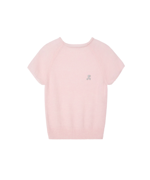 RAGLAN HALF рукав трикотаж топ - розовый