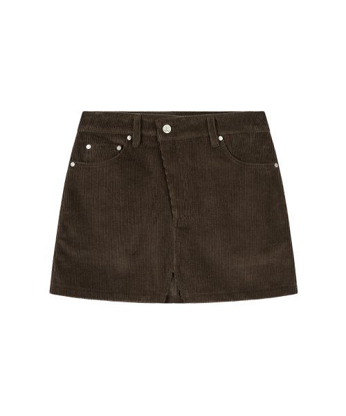 CODUROY UNBALANCE SKIRT - BROWN