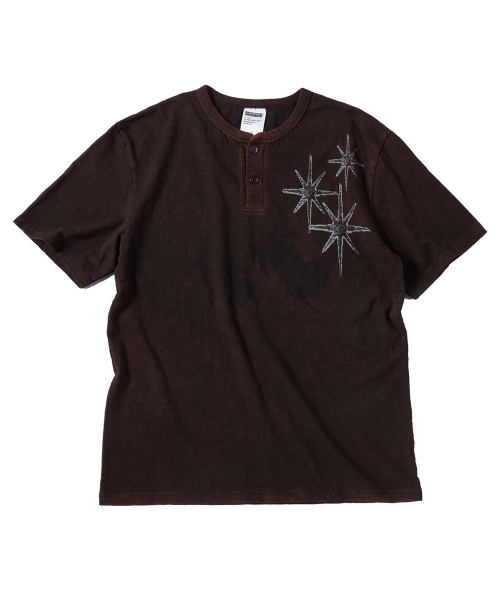 Футболка хенли Untitled Starry Night из слаб-трикотажа, Washed Black