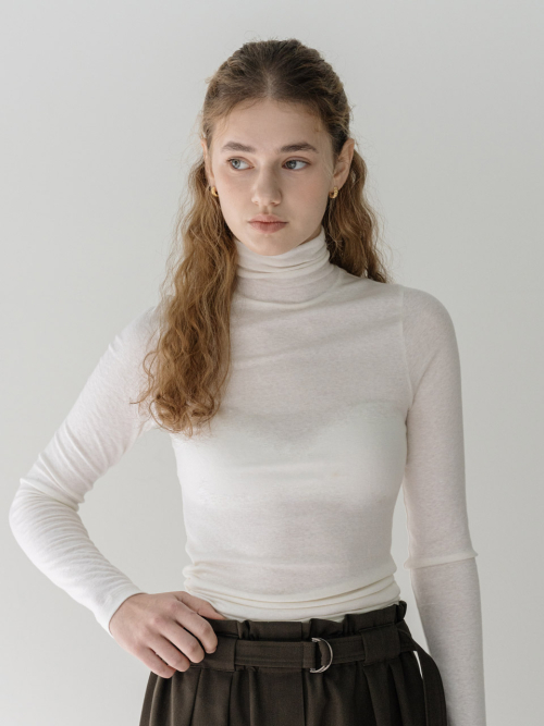Turtleneck basic футболка - ivory
