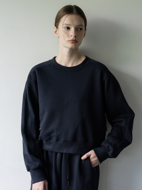 Sweat crop толстовка - тёмно-синий