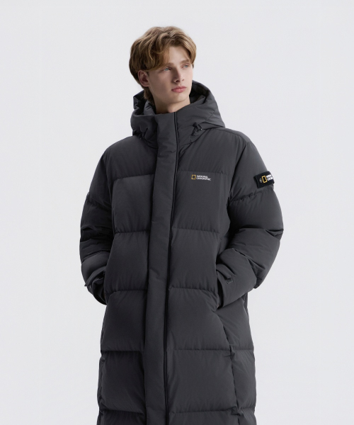 Длинный пуховик N254UDW860 Caiman Pro Goose Down GREY