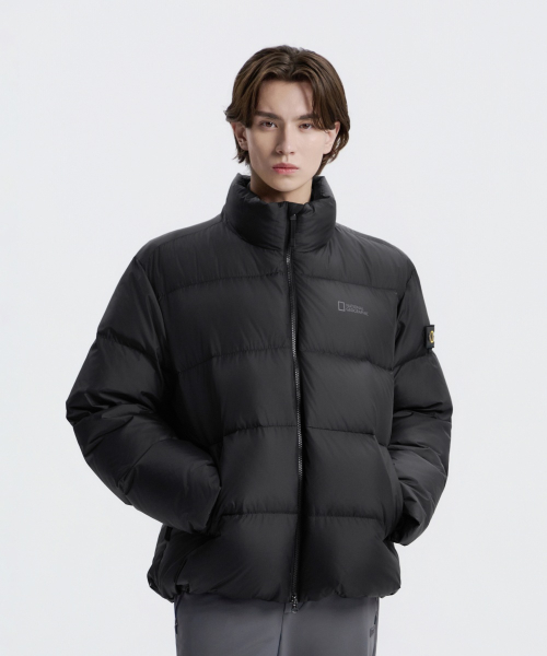 Пуховик-куртка N254UDW970 с высоким горлом BLACK