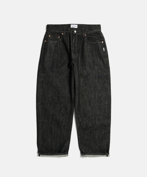 에스피오나지 Selvedge Relaxed Denim Pants Black
