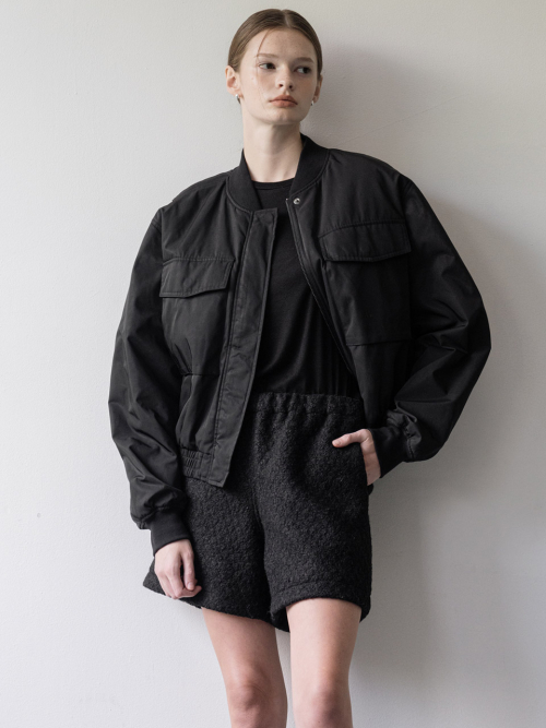 Crop bomber куртка - чёрный