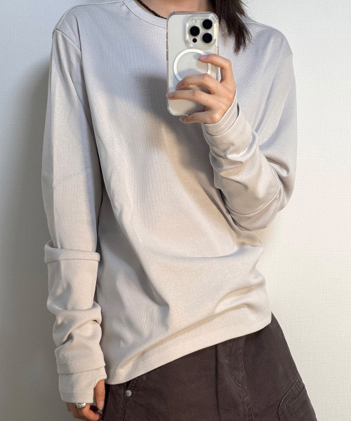 Loop Overlayer Long sleeve (Light Grey)