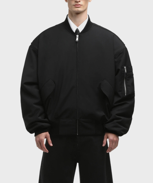 (U) Шерстяной бомбер BROAD BOMBER WOOL BLACK WOOL