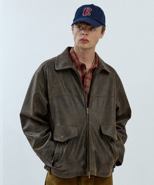 Vintage искусственная кожа свитер 14(Brown)