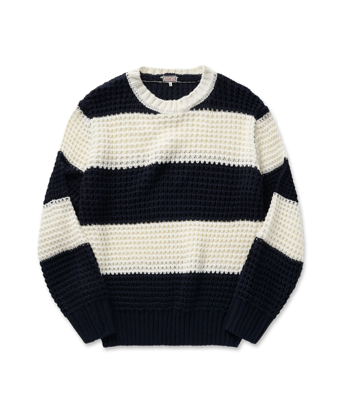 Striped Loop Knit 21(Navy)