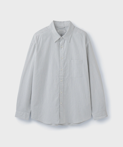 HAZE STRIPE SHIRT [MELANGE BLUE]