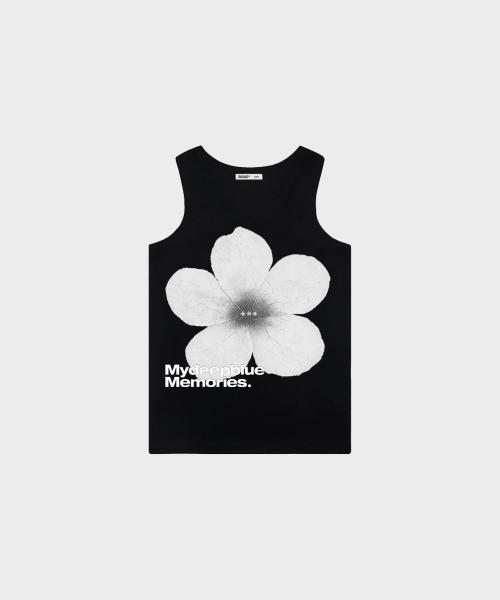 (W)WOMAN MM FLOWER SLEEVELESS #1 (BLACK)
