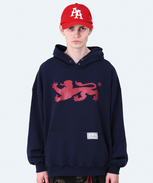 Винтажное худи с принтом (Navy)