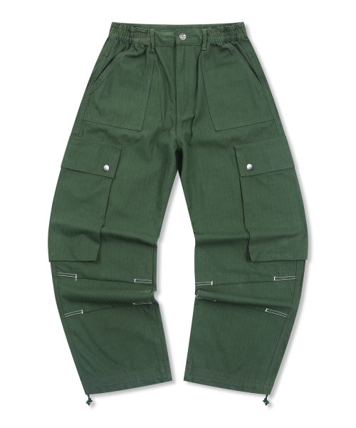 GP172 свободный карго елочка хлопок брюки (OLIVE)