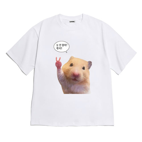 Футболка оверсайз унисекс Hamster Meme