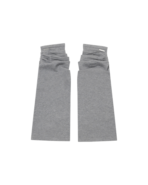 Shirring knit leg warmer GREY
