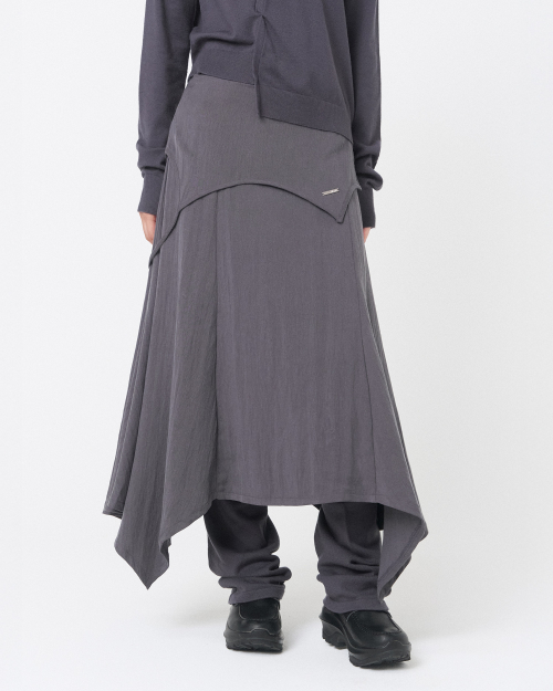 Miseki seoul Flutter folding skirt グレー 미세키서울(MISEKI SEOUL) Flutter folding Skirt CHARCOAL - 사이즈