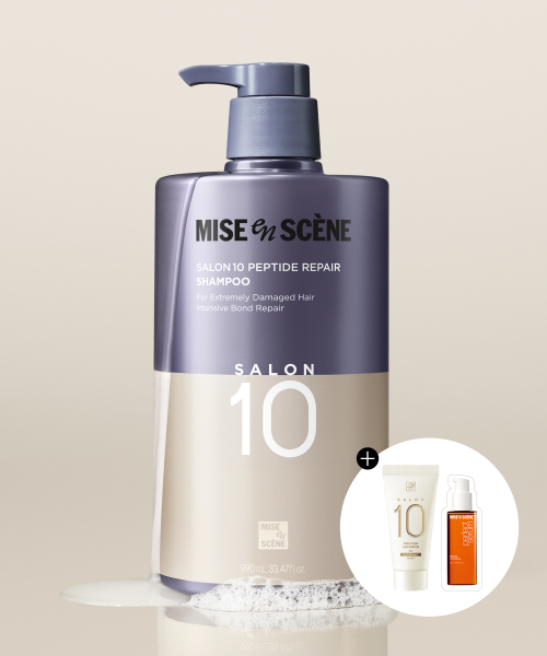살롱10 펩타이드 리페어 샴푸 990ml+샴푸30ml+샤쉐 증정