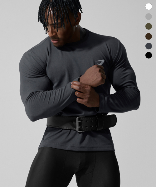 Лонгслив Muscle Fit из хлопкового слаба_6color