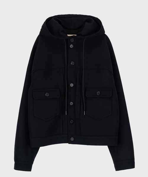 черная DETACHABLE HOODED TYPE II куртка