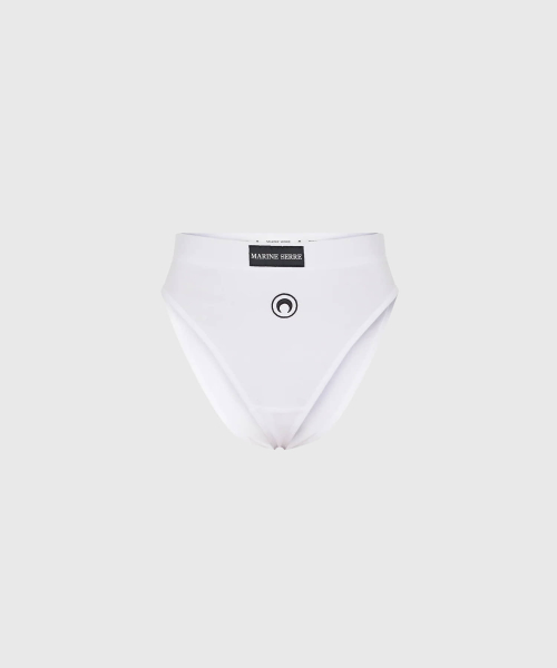 (W) Трусы с высокой талией MOON LOGO STRETCHED JERSEY HIGH-WAIST BRIEF WH10 White