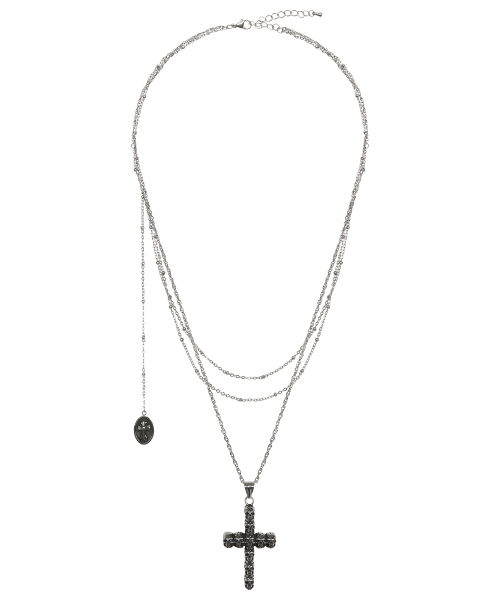 GT CROSS NECKLACE(SILVER)