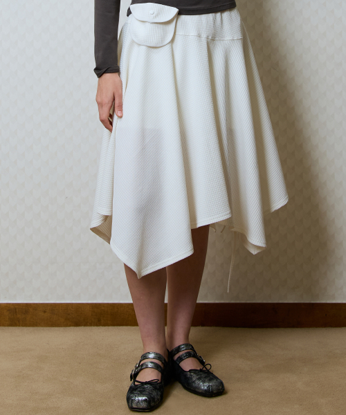 GT POCKET MIDI SKIRT(IVORY)
