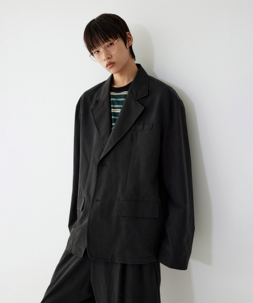 [MEN] 맥시 셋업 자켓_블랙 9155312184
