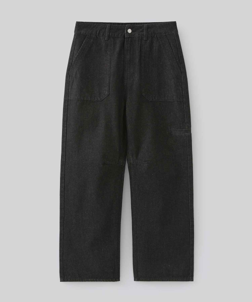 Джинсы curved с хлястиком сзади (Black)